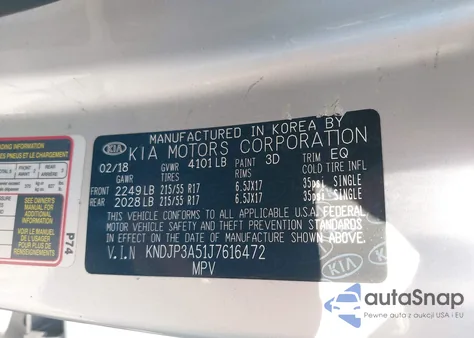 2018 Kia Soul + из США, поврежденный, VIN KNDJP3A51J7616472